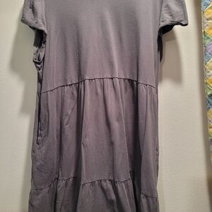 Gray Tiered Dress